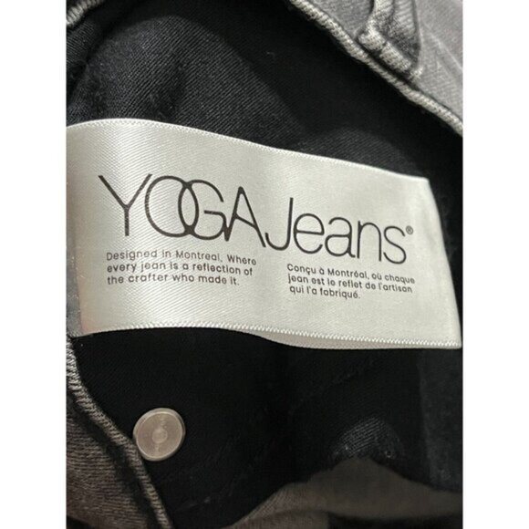 Yoga Jeans Faded Black Stretch Comfort Plus Size Women's Ankle Jeans 32x26 - Picture 5 of 6